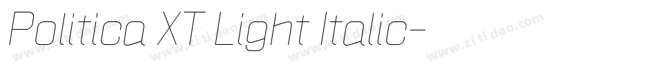 Politica XT Light Italic字体转换